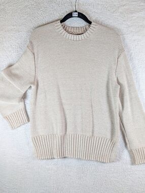 American Eagle Crewneck Sweater in Cream